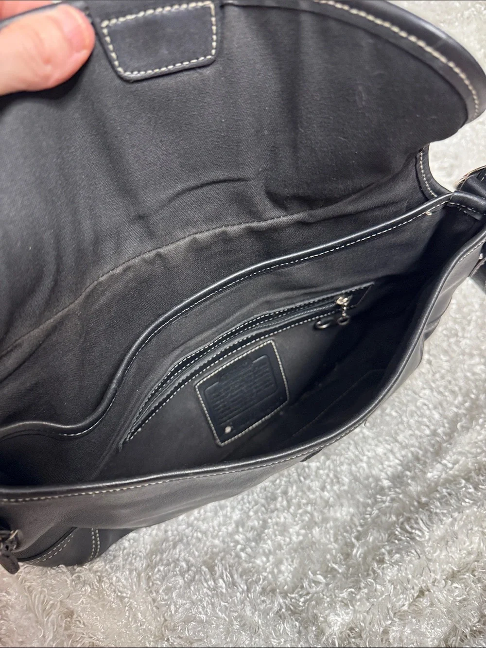 Coach black leather soho purse bag